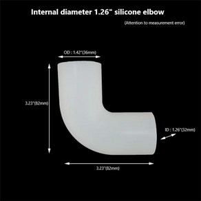 유연한 실리콘 엘보 수리 조인트 하드 튜브 소프트 커넥터 탄성 직각 고무 커플링 파이프 정원 5, 32mm elbow 1pc, 1개