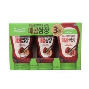 풀무원 매콤튜브쌈장, 아이스팩 포장, 3개, 360g