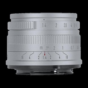 정시출고 7장인 35mm F1.4 프라임 렌즈 APS-C 수동 초점 카메라 후지 XF 마운트 X-T10 X-A3 용, 1개, 02 실버