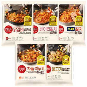 CJ 햇반 볶음밥 5종 (닭갈비+베이컨김치+스팸김치+차돌깍두기+불고기), 1세트, 2.1kg