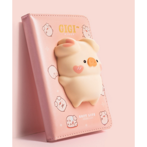 [당일출고]A6 토끼 돼지 다이어리 3D 말랑이 폭신 푹신 다이어리 귀여운선물 만년다이어리 생일선물 다꾸 우정템