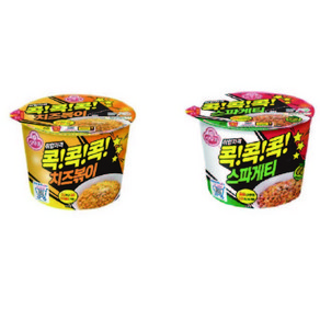 오뚜기 치즈볶이 큰컵6개+스파게티 큰컵6개 (총12개) 컵라면 큰사발 콕콕콕, 12개, 6개, 81g