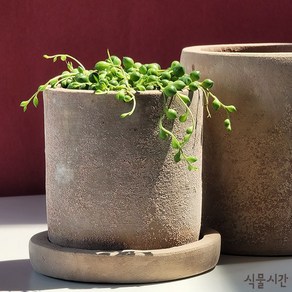 식물시간 jou clay pot 원통형 베트남 토분 빈티지 긴 원형 수입 화분