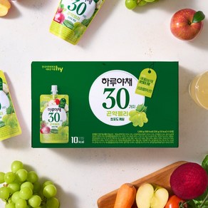 [에치와이] 하루야채 곤약젤리 청포도케일, 10개, 130mg