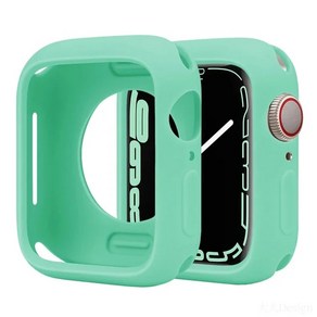 스마트 워치 시계 액세서리 실리콘 보호대 케이스 애플 호환 시리즈 7 6 5 4 3 2 SE용 범퍼 커버 IWatch9 8 45 41 44 40mm 38 42mm, [03] Seies 123 38mm, [02] mint