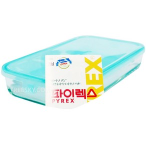 일제 파이렉스 렌지오븐 내열유리 냉장용기 직사각-920ml 1개/블루 (3249BL) 찬통, 1개