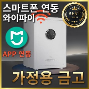 명인금고 스마트폰연동 가정용금고 소형 미니 지문인식 개인 사무실 귀중품보관함, 45cm명인블랙