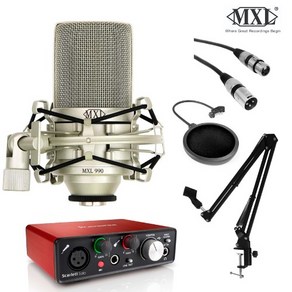 MXL 990 ASMR 녹음마이크 스칼렛솔로(3세대) 스탠드 패키지 ITFCS, 본품