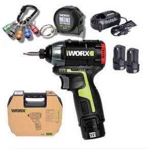 WORX 웍스 충전 임팩드라이버 WU132 (12V/2.0AH BL) 배터리2 세트