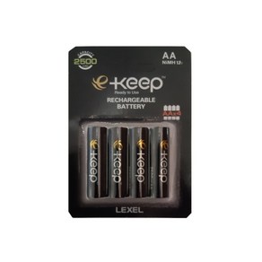 [LEXEL BATTERY] 렉셀 e-keep 충전지 [2500mAh/AA형/4알]