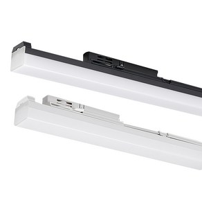 LED 사각 TS라인 30W 1200mm 레일용 KC 일자등 조명, 블랙 전구색, 1개