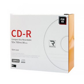 [FOR LG] CD-R 52배속 700MB [경질슬림/1P-10매]