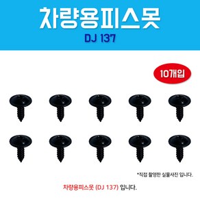 카박사/DJ-137/자동차보도/4X14/10개입/태핑나사/와샤붙이/피스/차량용피스못/검정피스못, 10개