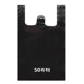 국대 검정 흑색 비닐봉지 비닐봉투, 50L, 1개