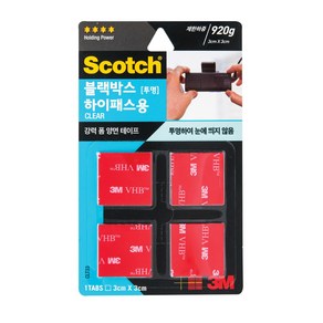 3M 자동차 블랙박스용 강력 투명양면테이프 3X3cm