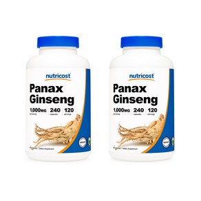 뉴트리코스트 파낙스 진셍 1000mg 캡슐, 240정, 2개