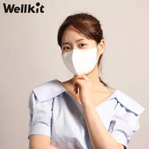 Wellkit 웰킷 숨쉬기 편한 국내 자재 국내 생산 KF94 새부리형 성인 대형 마스크, 10매입, 5개, 화이트