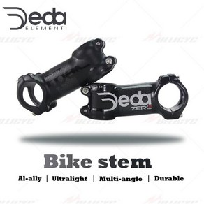 Deda 자전거 핸들 바 부품 탄소 합금 로드 MTB 자전거 스템 범용 부품 제로 2 유광 화이트 매트 블랙 6/17 도, 19)Matte black 6d-120, 1개