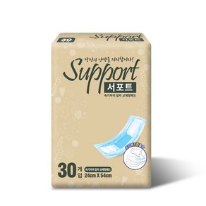 서포트 성인용 프리미엄 속기저귀 패드 남여공용, 중대형, 1개, 30매입