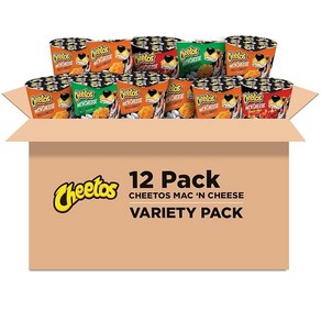 Cheetos 맥앤치즈 3가지 맛 버라이어티 팩 12컵, Mac N' Cheetos Cups 버라이어티 팩, 1, 12개