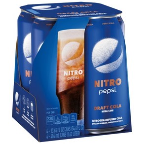 미국 니트로 펩시 드래프트 콜라 404ml 4팩 Nito Pepsi, 4개