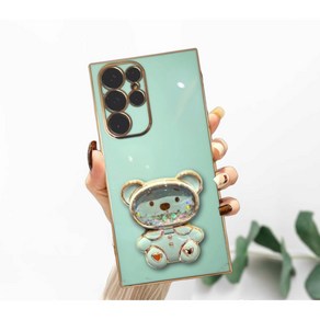 천사스토리 : 갤럭시 S23시리즈 글리터곰돌이 거울톡 케이스 / S23 S23+ S23Ulta