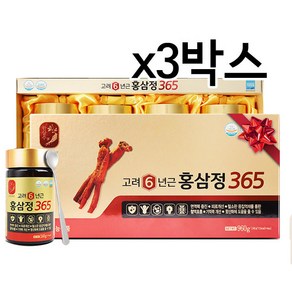 대한홍삼진흥공사 한삼수 고려 6년근 홍삼정 365 240gx4병 3BOX, 240g, 12개