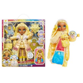 Rainbow High Winte Wondeland Sunny - Yellow 11” Fashion Doll with Magic Snow Toy Gift Ages 4+, 1개