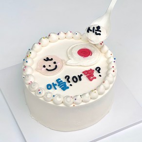 [평일10시전 주문 오늘출발] [날짜예약가능] 젠더리빌케이크 아기성별 택배로받는 전국배송 빠네뜨리아케이크, 1개, 400g