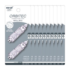 OVAL 오발 수정테이프 5mm*6m 리필 10개, 10세트