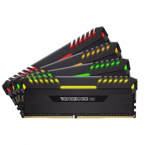 [CORSAIR] 커세어 DDR4 32GB PC4-21300 [8G x 4] CL16 VENGEANCE RGB, 4개