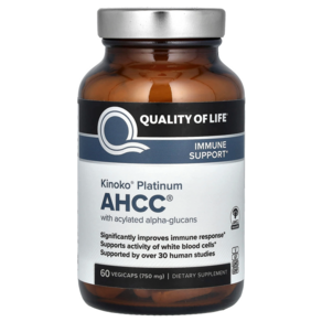 Quality of Life 퀄러티오브라이프 프리미엄 키노코 AHCC 750mg 60정, 1개