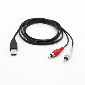 JIBAIHUO 1.5M USB To RCA 케이블 2.0 Male 3 Covete 스테레오 오디오 비디오 텔레비전 어댑터 와이어 AV A/V TV, [01] 1.5M, [02] USB male to 2RCA mal