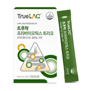 트루락 프리바이오틱스 트리오 프락토올리고당 아연 셀레늄 30포 1개, 150g