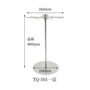 스텐 악세사리 진열대 걸이대 회전형 매대 매장용, 실버 1단, 1개