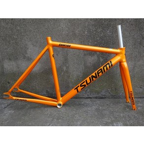 TSUNAMI 단일 속도 자전거 프레임 고정 기어 알루미늄 및 포크 SNM100 700c 49cm 52cm 2023, 17 Oange_03 55CM, 1개