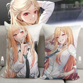 12종 그 비스크돌은 사랑을 한다 중형 대형 사각쿠션 다키마쿠라 쿠션 포스터 태피스트리 등쿠션 키타가와 마린 인형 피규어 2기 고죠 쥬쥬 만화, 피치원단베개심포함, 옵션2