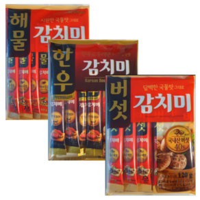 한우감치미120g+버섯감치미120g+해물감치미120g 1세트/스틱형10g(대상 청정원)