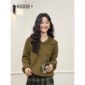 KUOSE 쿠오세니트 스웨터 루즈핏 풀오버 KSH2311002