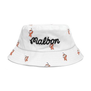 말본 타이거 버킷 올오버 프린트 버킷햇 화이트 MALBON Tige Buckets All Ove Pint Bucket Hat M-7886-WHITE, WHITE, One Size, 1개