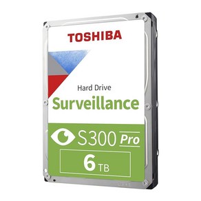 Toshiba S300 PRO 4TB 감시 3.5인치 내장 하드 드라이브 - CMR SATA 6Gb/s 7200RPM 512MB 캐시 HDWTA40UZSVAR, 6 TB, 1개