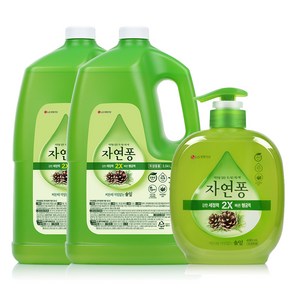 자연퐁 솔잎 3L 용기 x 2 + 490ml 용기, 1세트