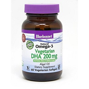 블루보넷 식물성 DHA 200mg 60 베지테리언 소프트젤, 1개, 60정