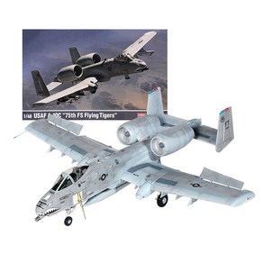 아카데미 프라모델 1/48 미공군 전투비행대 A-10C 플라잉 타이거즈 12348 전투기 비행기 조립키트 장난감, 1개