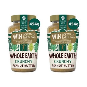 Whole Eath Oiginal Cunchy Peanut Butte 홀 얼스 오리지널 크런치 피넛 버터 454g 2개