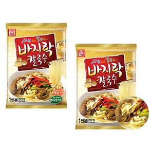 [다만세푸드] 한성 바지락 칼국수(1인분) 212g, 2개