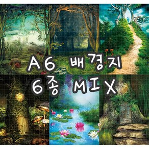 no51 A6그린필드 6종MIX 빈티지 저널 배경지 랩핑지 감성 촬영 소품 페이퍼 인스타 인테리어 종이 [까만너구리]