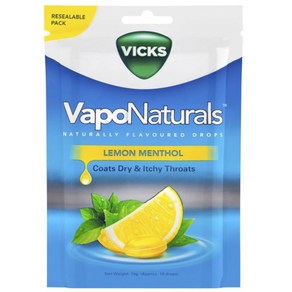 Vicks VapoNatuals 빅스 베이포내추럴스 레몬 멘톨 향 19팩 70g 로렌지