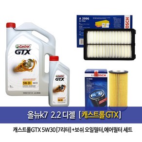 CastrolGTX 올뉴k7 2.2디젤 캐스트롤GTX(6L+1L)7L 엔진오일 96-A2996