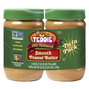 테디 All Natural Smooth Peanut Butter 2개입